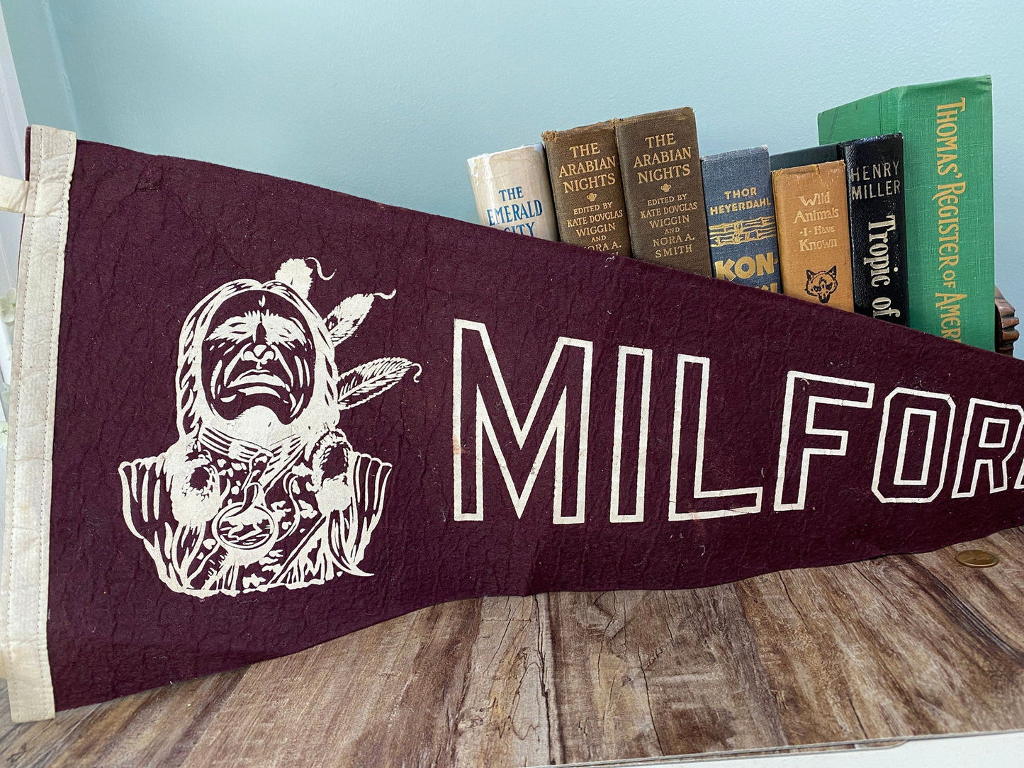 Vintage Milford Connecticut Pennant at Duckwells