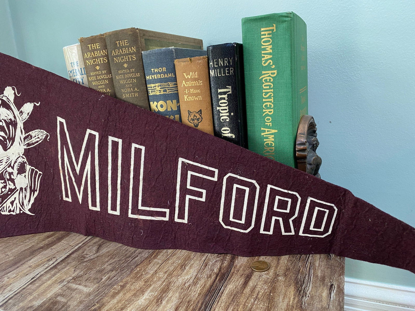Vintage Milford Connecticut Pennant at Duckwells