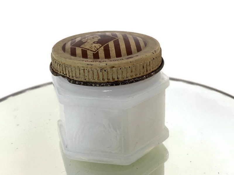 Vintage Milk Glass Vanity Jar at Duckwells