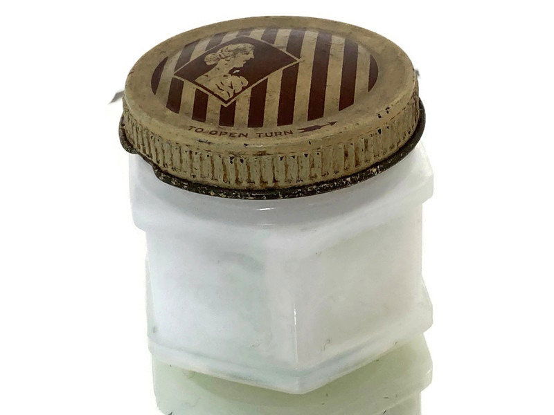 Vintage Milk Glass Vanity Jar at Duckwells