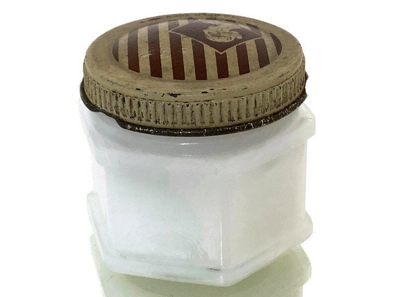 Vintage Milk Glass Vanity Jar at Duckwells