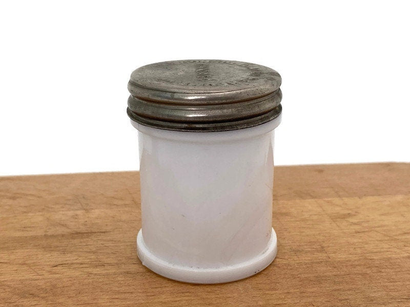 Vintage Milk Glass Vanity Jar at Duckwells
