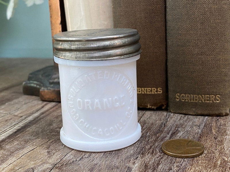 Vintage Milk Glass Vanity Jar at Duckwells