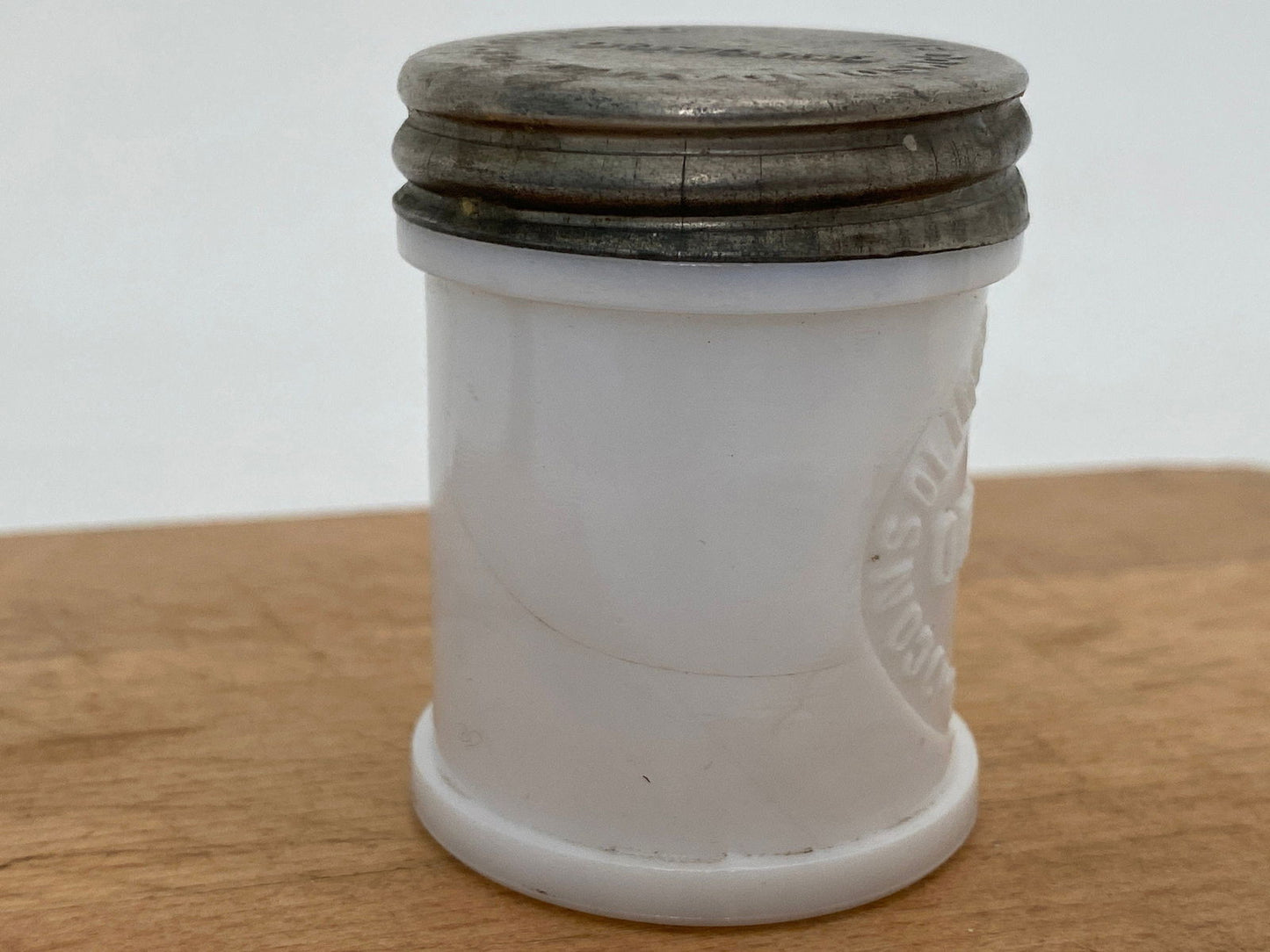 Vintage Milk Glass Vanity Jar at Duckwells