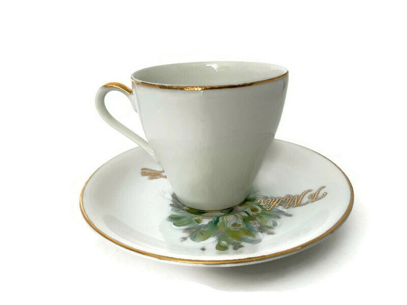 Vintage Mother Cup and Saucer by Norcrest Fine China - Duckwells