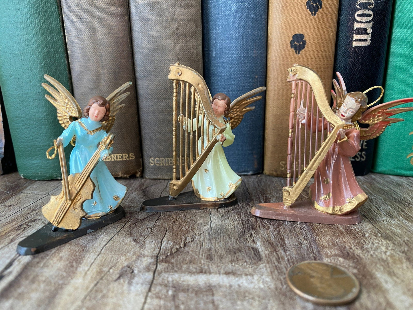 Vintage Musical Angel Ornaments Made in Hong Kong - Duckwells