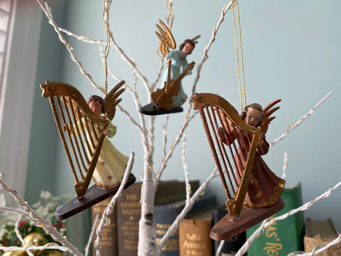 Vintage Musical Angel Ornaments Made in Hong Kong - Duckwells