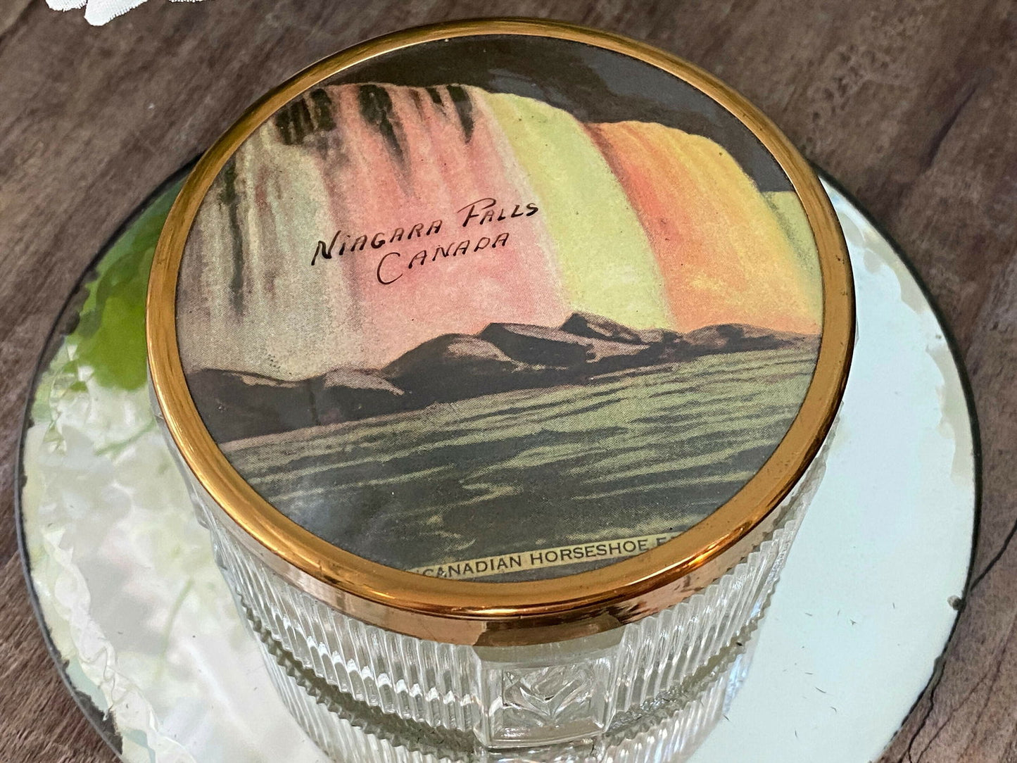 Vintage Niagara Falls Canada Souvenir Jar - Duckwells