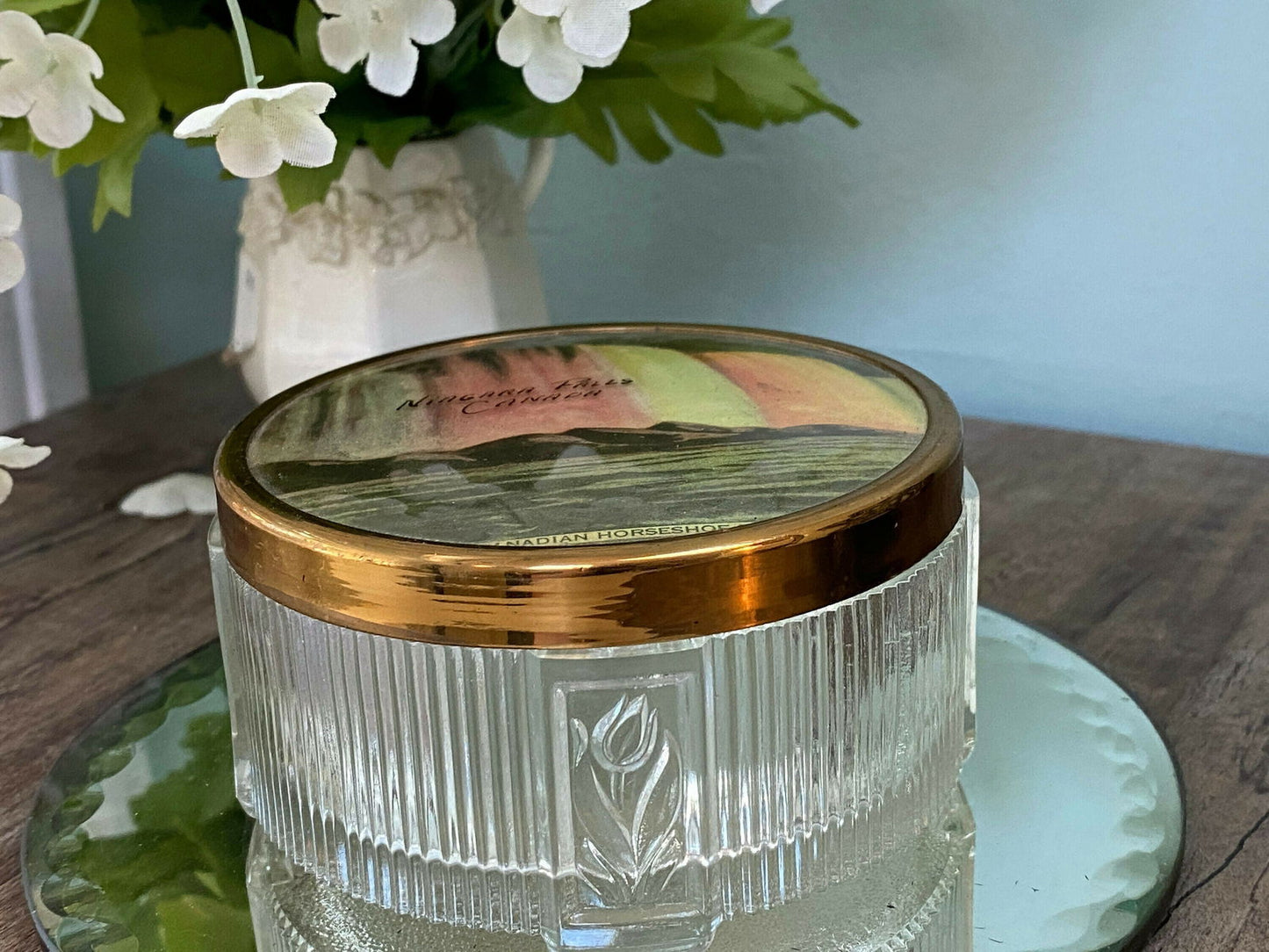 Vintage Niagara Falls Canada Souvenir Jar - Duckwells