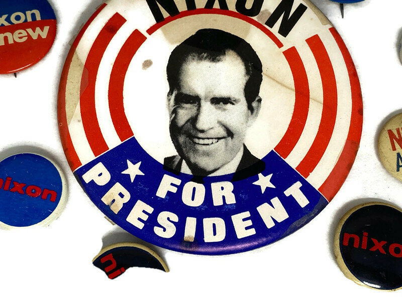 Vintage Nixon Presidential Campaign Buttons 1970s - Duckwells