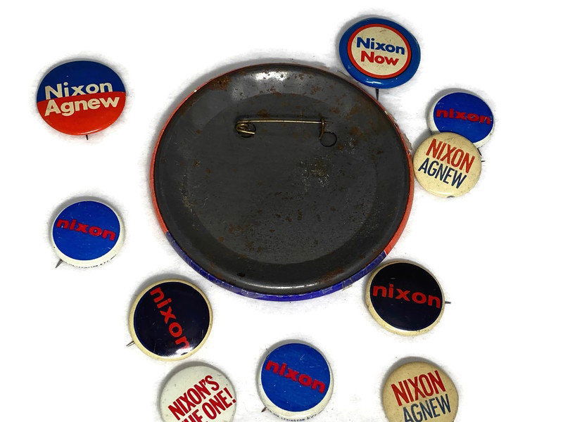Vintage Nixon Presidential Campaign Buttons 1970s - Duckwells