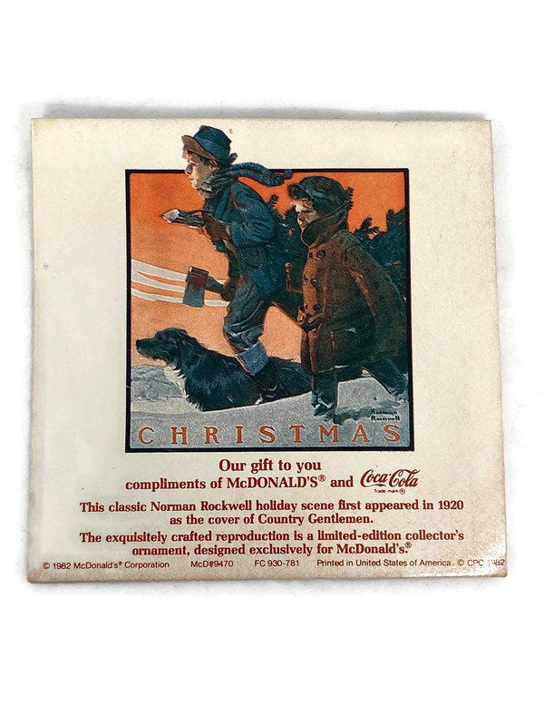 Vintage Norman Rockwell Christmas Ornament - Duckwells