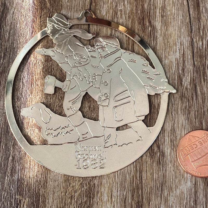 Vintage Norman Rockwell Christmas Ornament - Duckwells