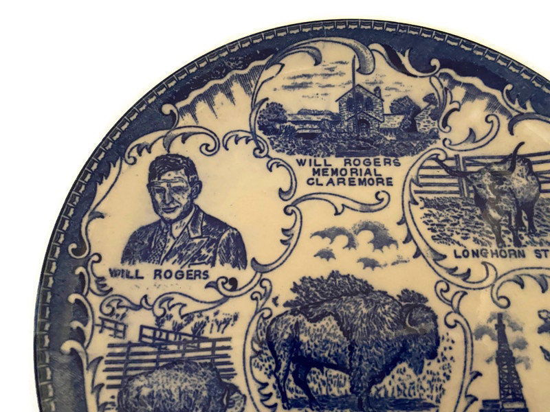 Vintage Oklahoma Souvenir Plate at Duckwells