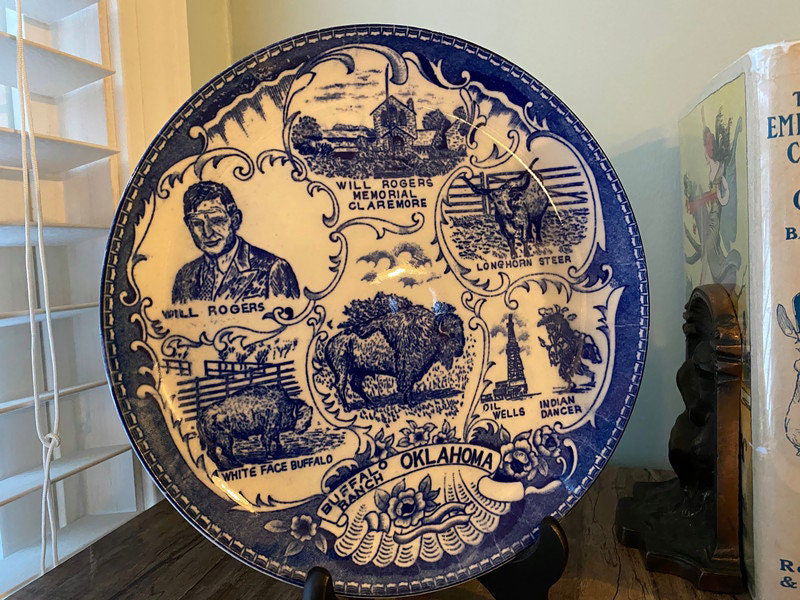 Vintage Oklahoma Souvenir Plate at Duckwells