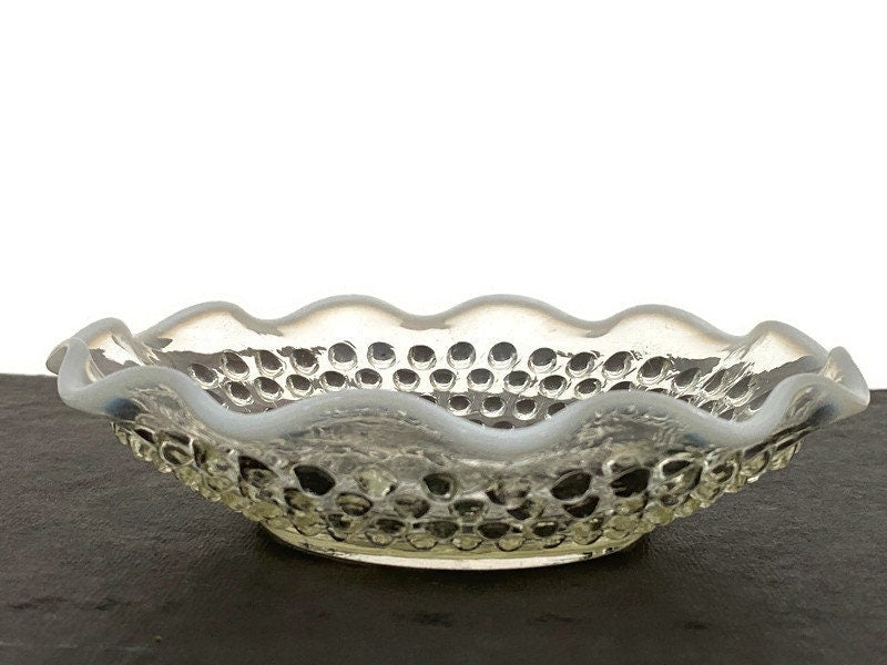Vintage Opalescent Hobnail Dish at Duckwells