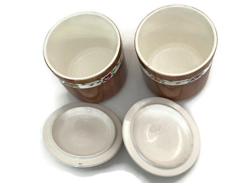Vintage Orchard Ware Ceramic Spice Pots - Duckwells