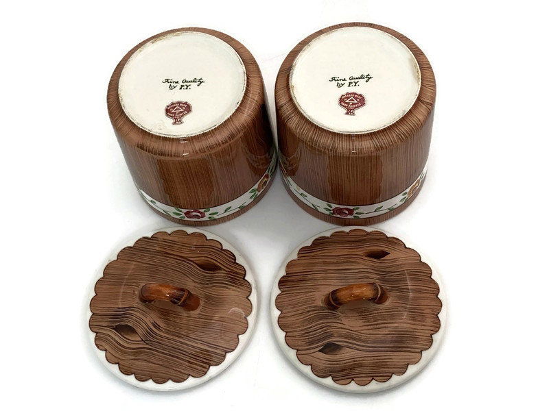 Vintage Orchard Ware Ceramic Spice Pots - Duckwells