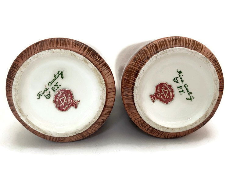 Vintage Orchard Ware Oil and Vinegar Ceramic Cruets - Duckwells