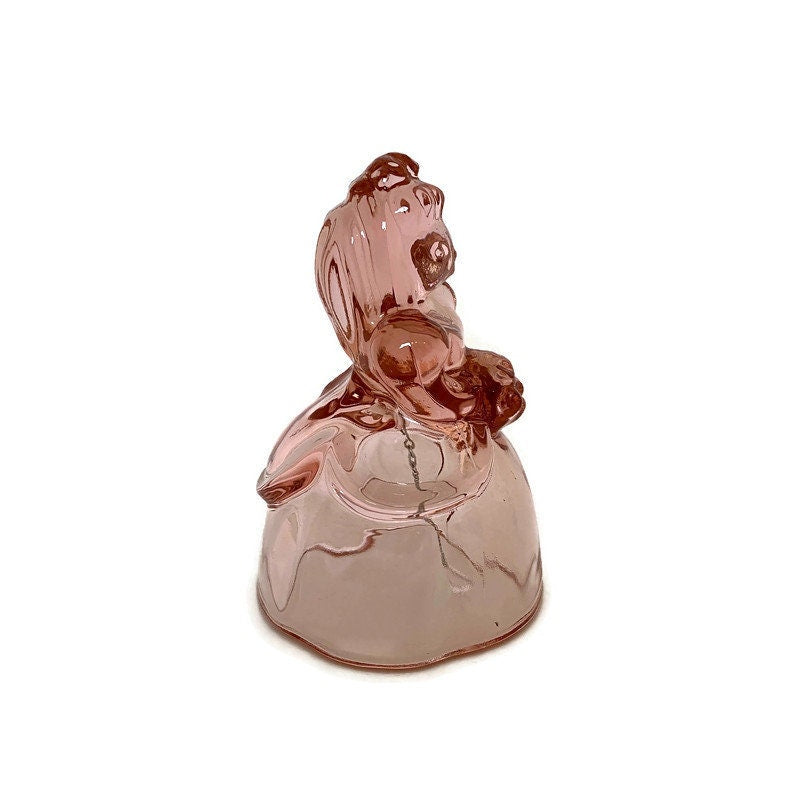 Vintage Pink Glass Bride Bell by Imperial Glass - Duckwells