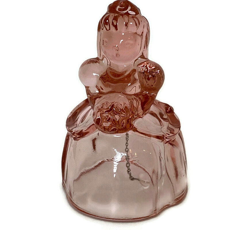 Vintage Pink Glass Bride Bell by Imperial Glass - Duckwells
