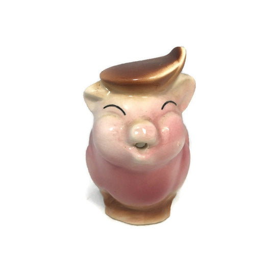Vintage Pink Pig Creamer at Duckwells