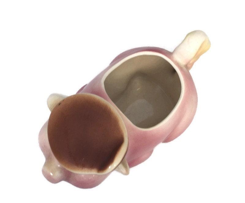 Vintage Pink Pig Creamer at Duckwells