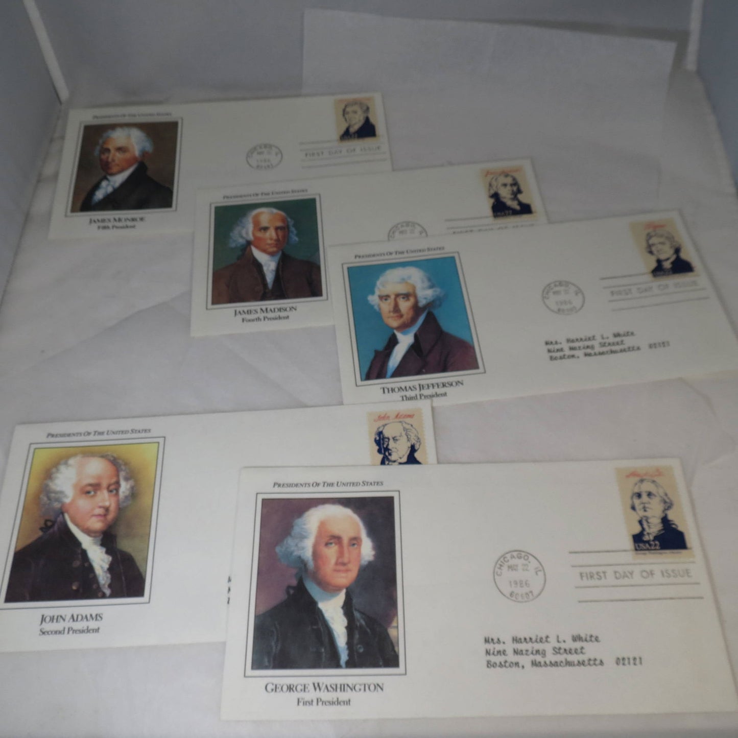Vintage Postage Stamps Lot with US Presidents First Day Covers - Duckwells