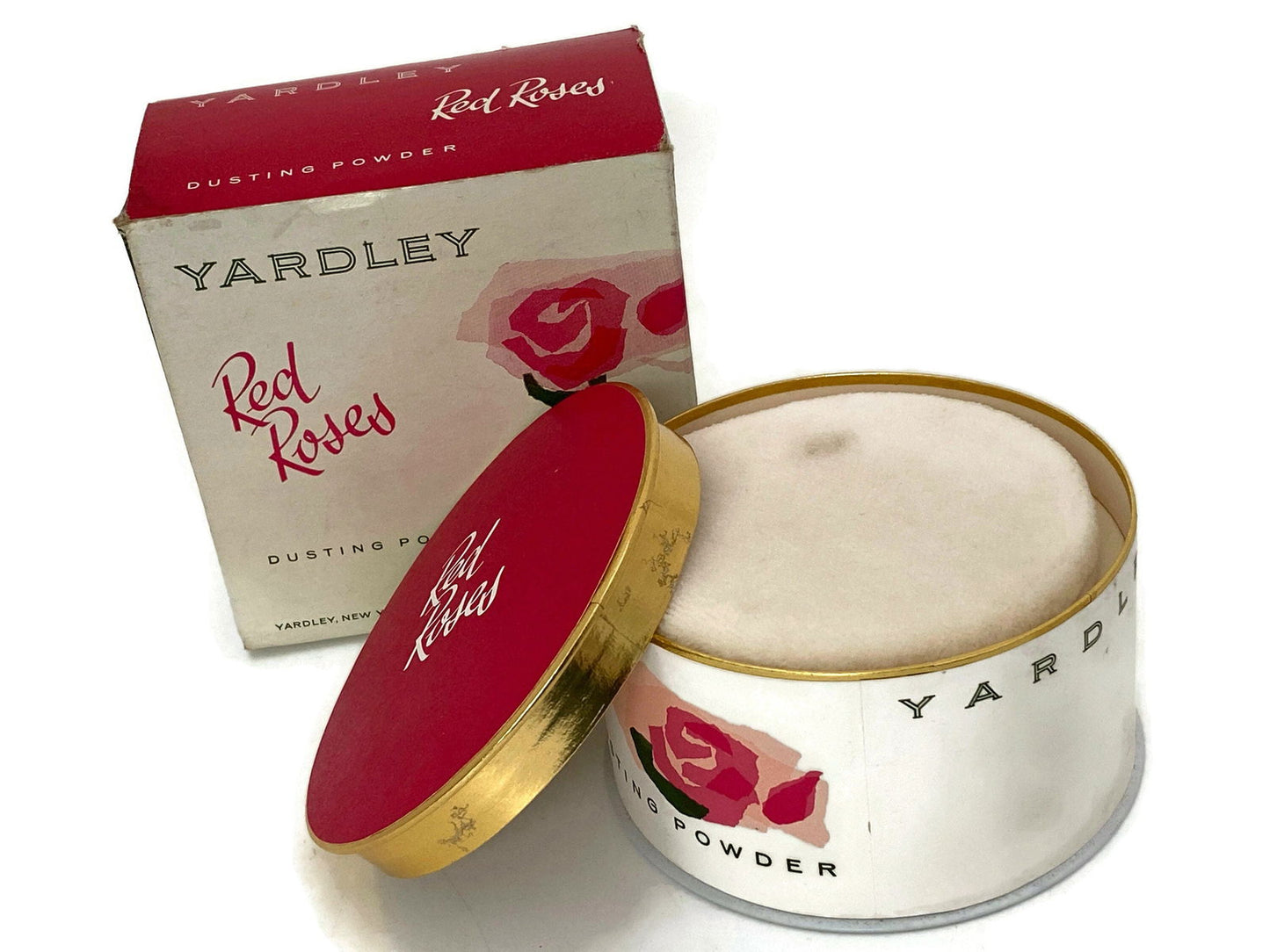 Vintage Red Roses Dusting Powder from Yardley at Duckwells