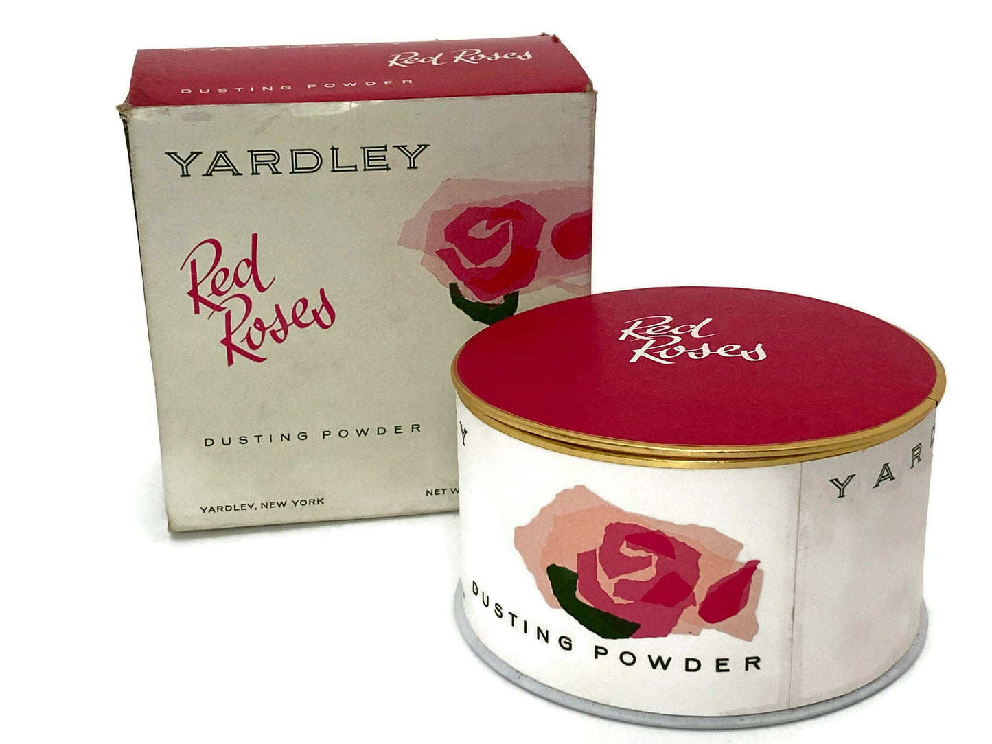 Vintage Red Roses Dusting Powder from Yardley at Duckwells