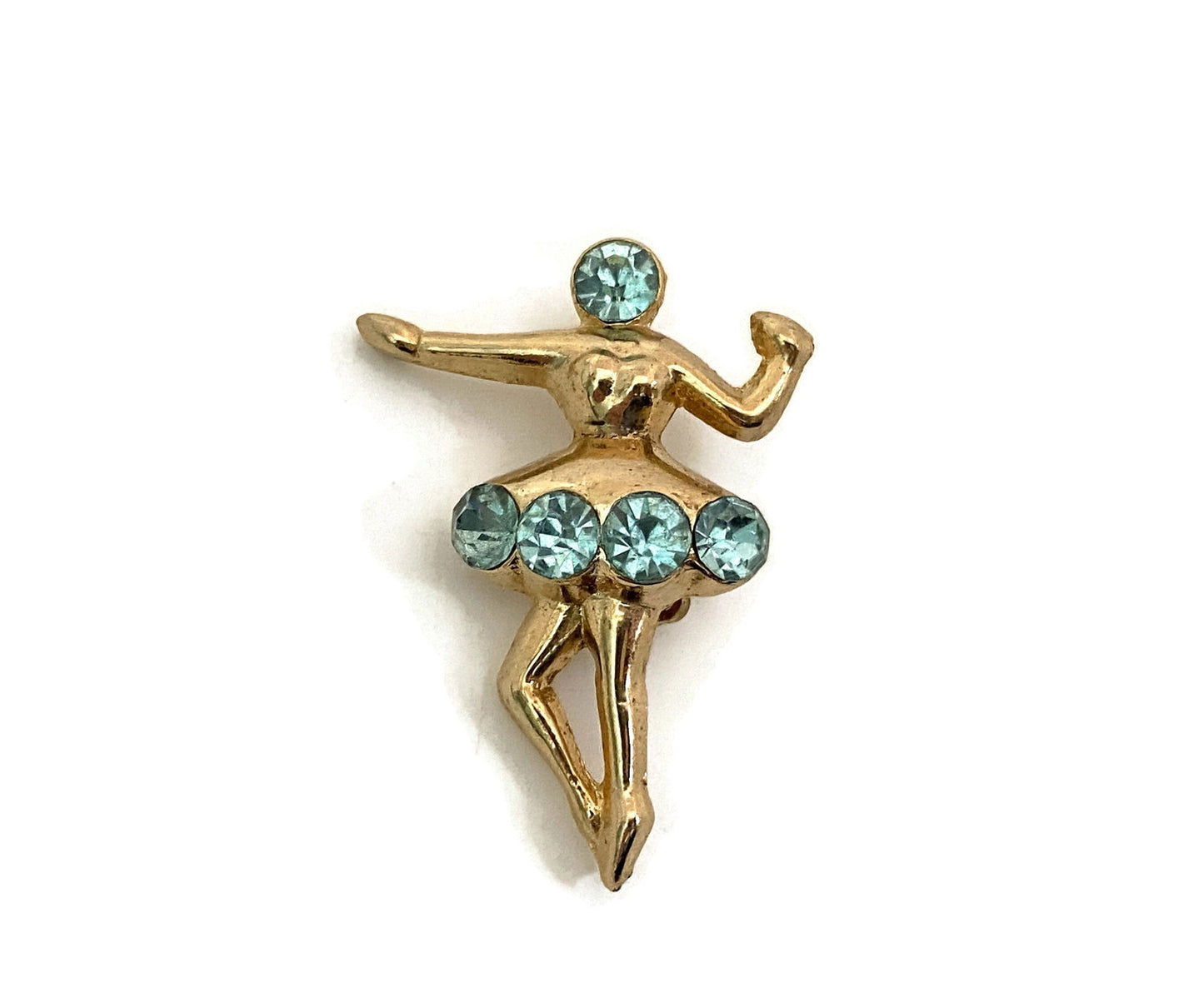 Vintage Rhinestone Ballerina Brooch at Duckwells