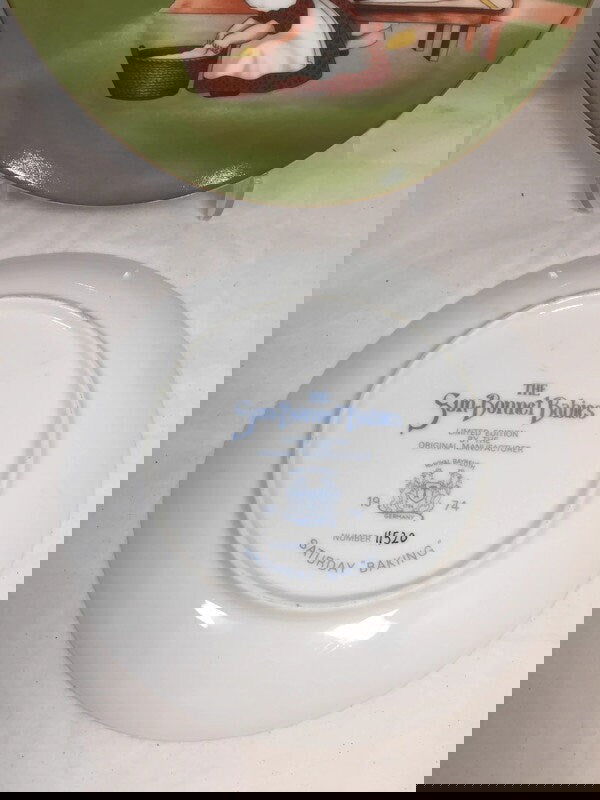 Vintage Royal Bayreuth Sun bonnet Babies Plates - set of 6 - Duckwells
