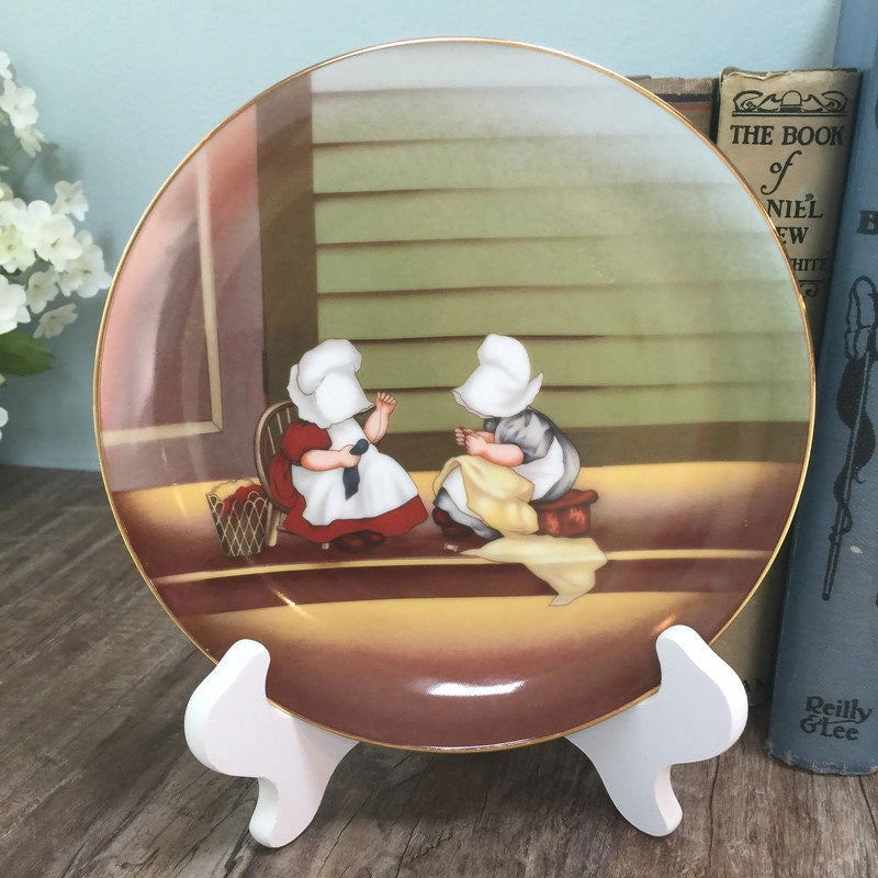 Vintage Royal Bayreuth Sun bonnet Babies Plates - set of 6 - Duckwells