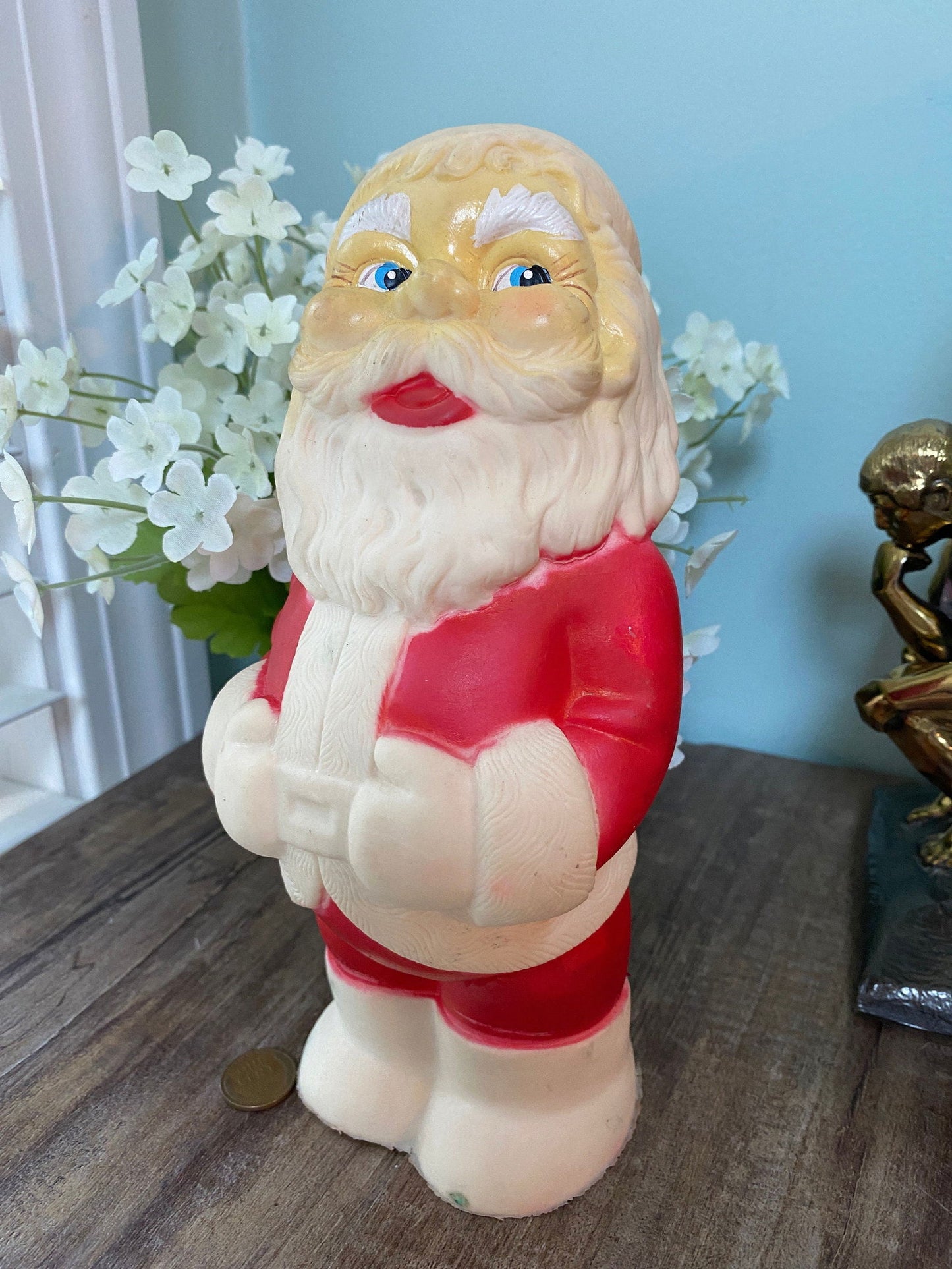 Vintage Santa Claus Squeeze Toy at Duckwells