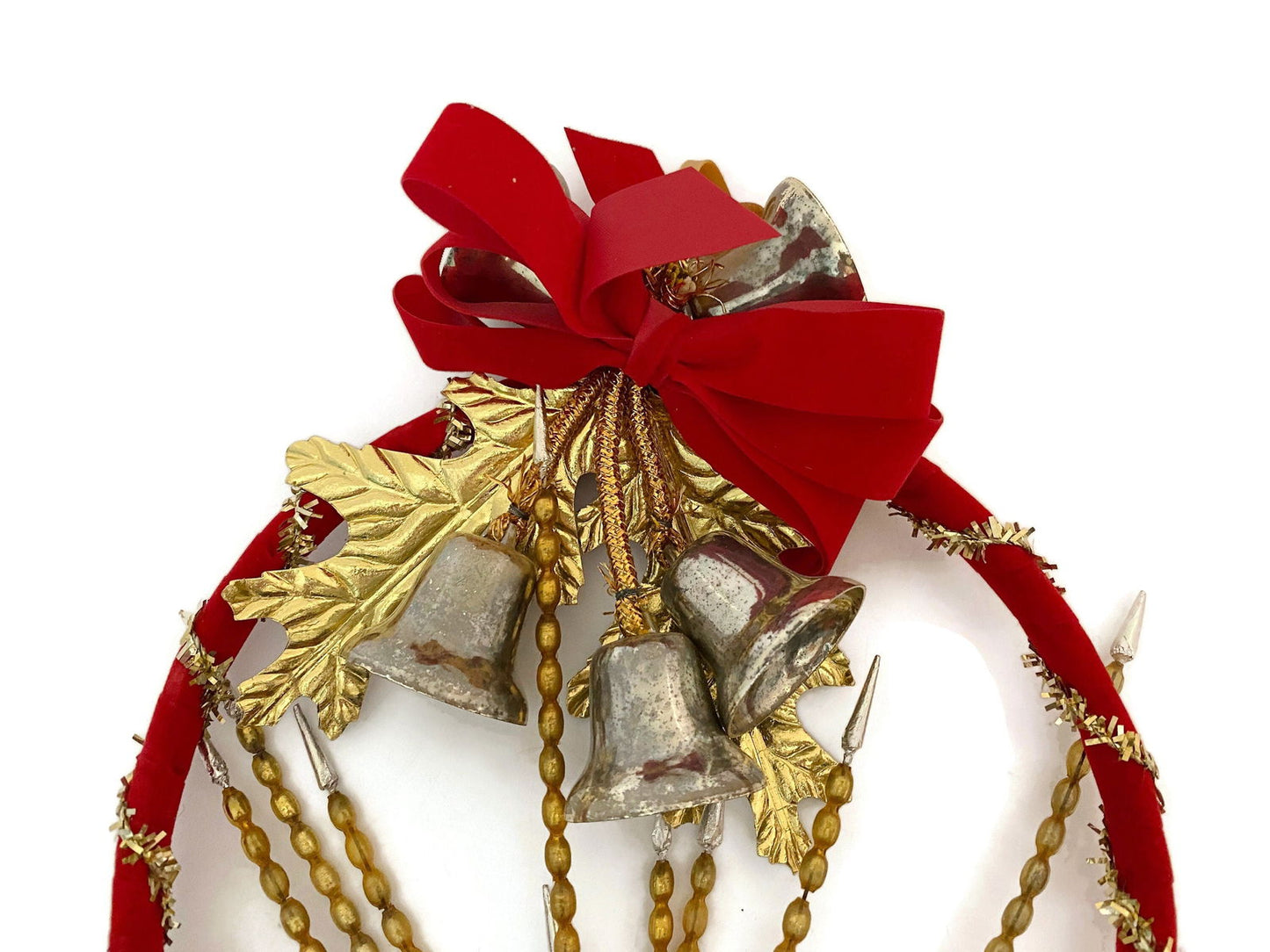 Vintage Small Wreath with Mercury Glass Bead Picks - Duckwells