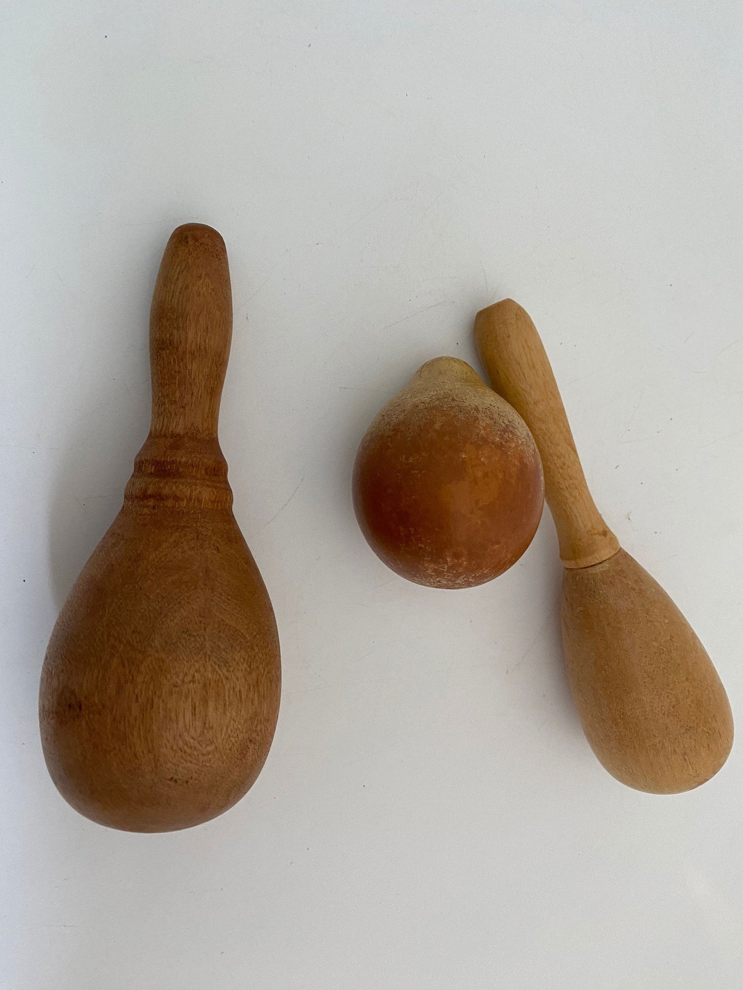 Vintage Sock Darners Two Handled Wood and a Rare Hollowed Gourd - Duckwells