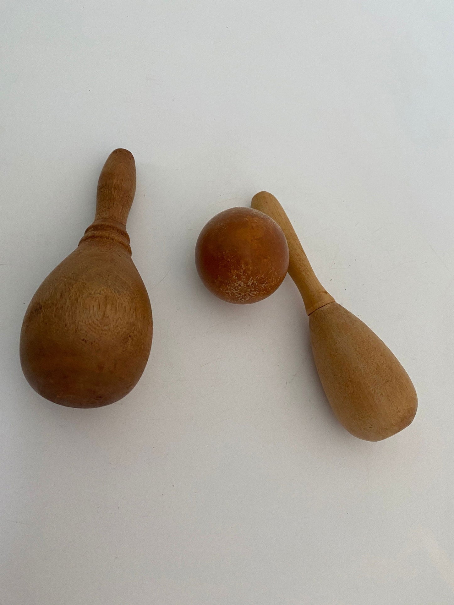 Vintage Sock Darners Two Handled Wood and a Rare Hollowed Gourd - Duckwells
