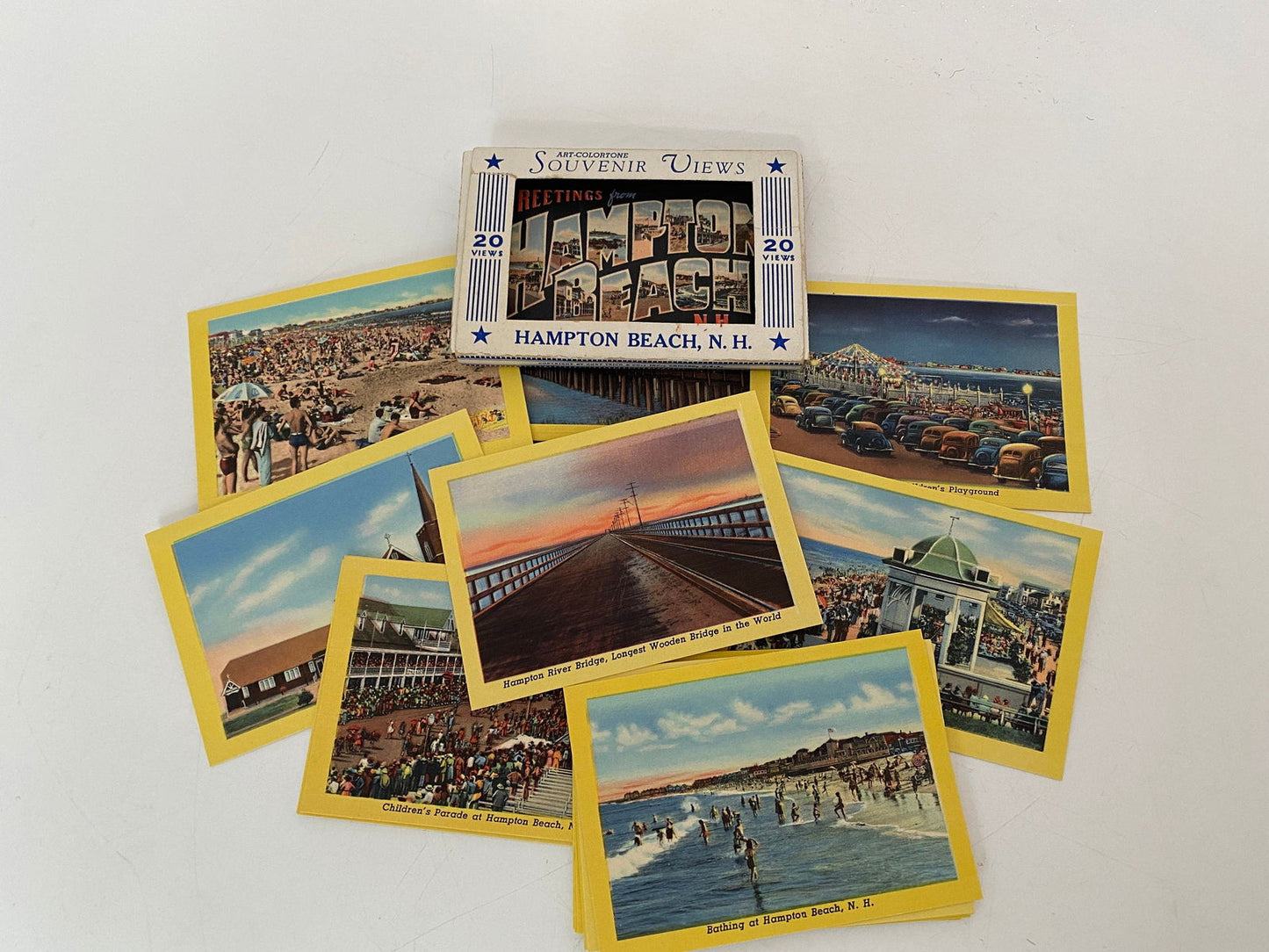 Vintage Souvenir Views of Hampton Beach NH at Duckwells