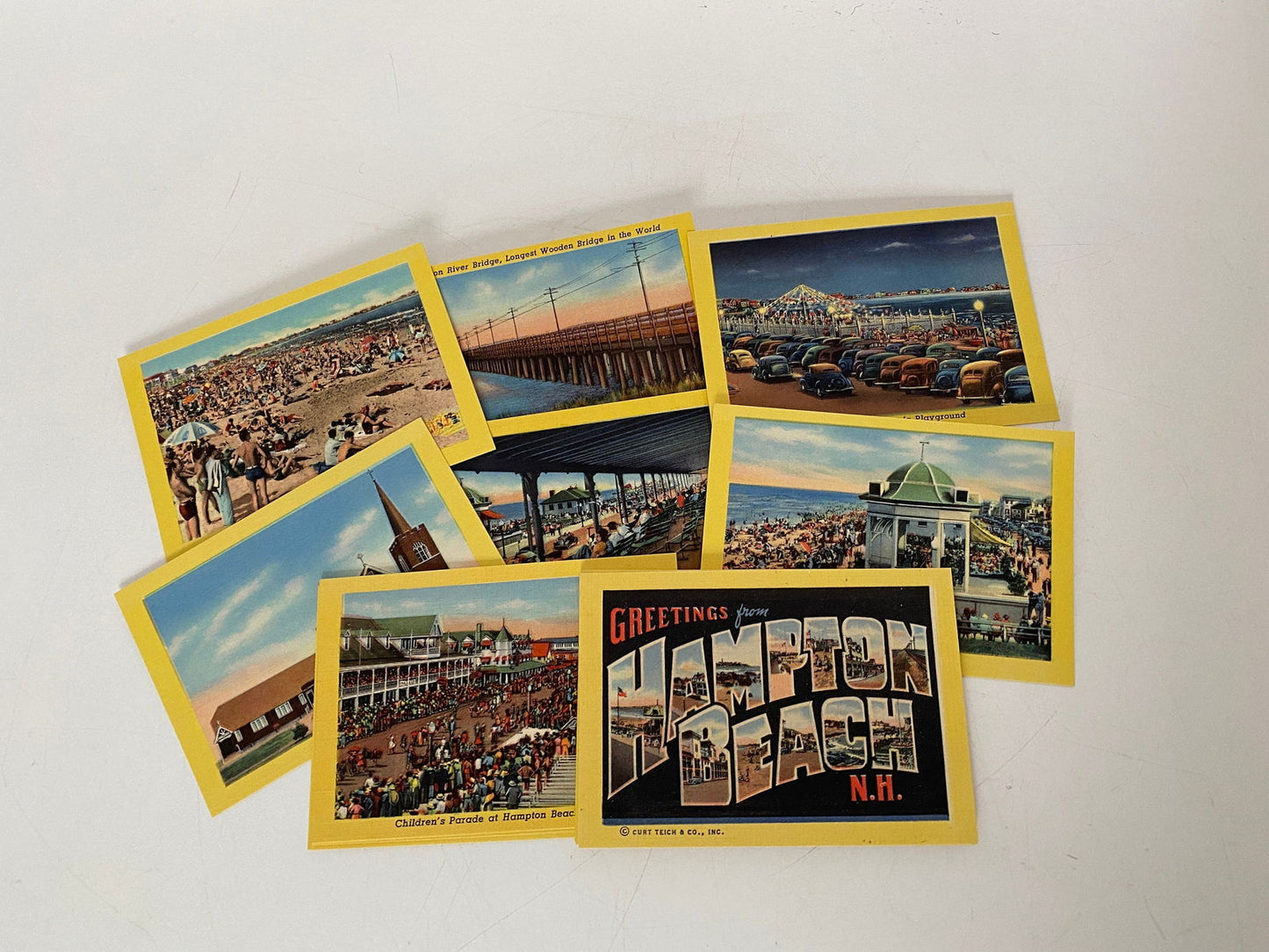 Vintage Souvenir Views of Hampton Beach NH at Duckwells