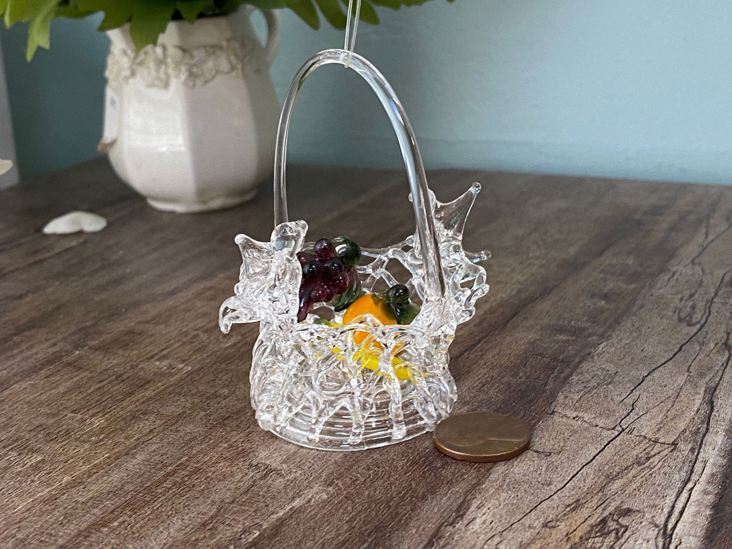 Vintage Spun Glass Basket - Duckwells