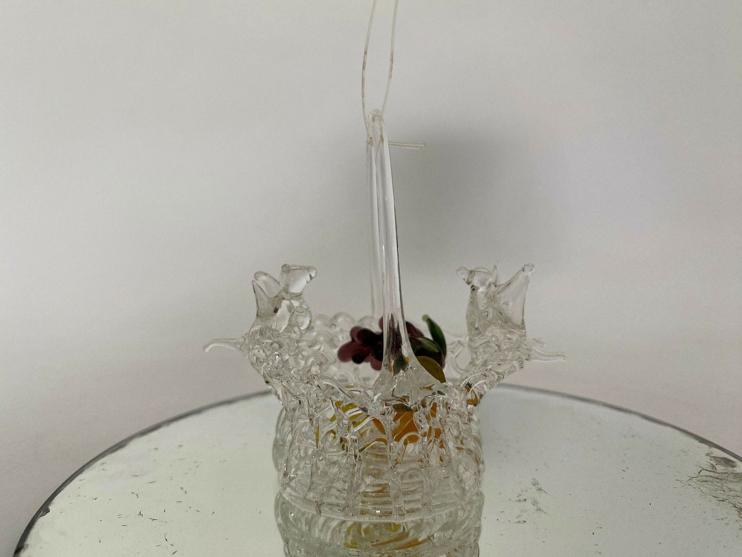Vintage Spun Glass Basket - Duckwells