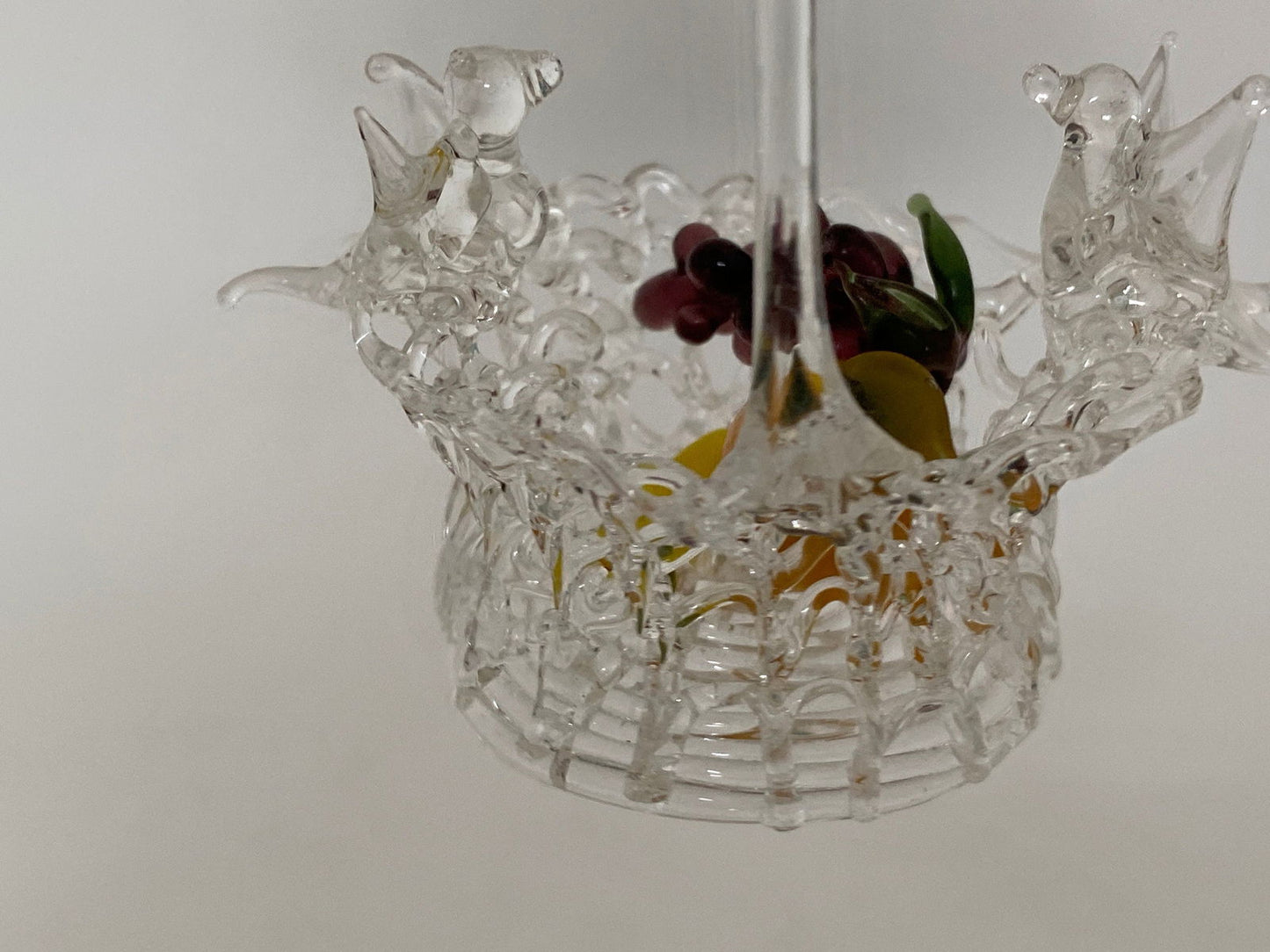 Vintage Spun Glass Basket - Duckwells
