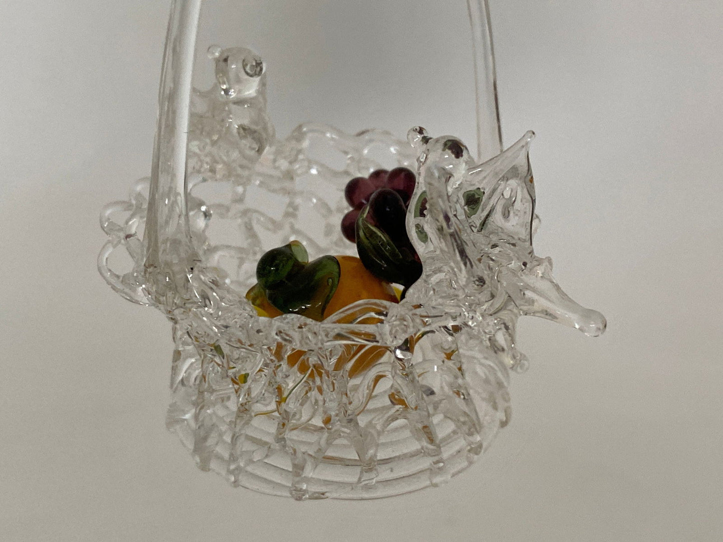 Vintage Spun Glass Basket - Duckwells