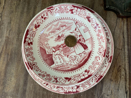 Vintage Staffordshire Demitasse Cup and Saucers in a Chinoiserie Pattern at Duckwells
