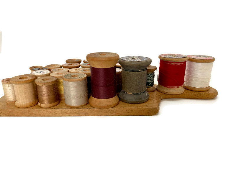 Vintage Thread Wood Spools at Duckwells
