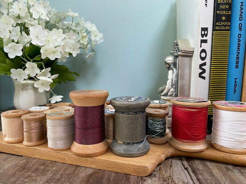 Vintage Thread Wood Spools at Duckwells