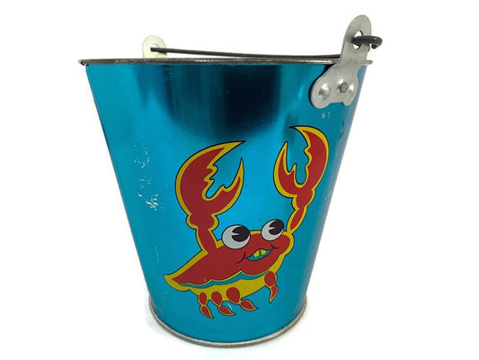 Vintage Tin Litho Beach Pail Toy by Ohio Art at Duckwells