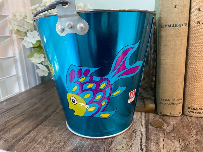 Vintage Tin Litho Beach Pail Toy by Ohio Art at Duckwells