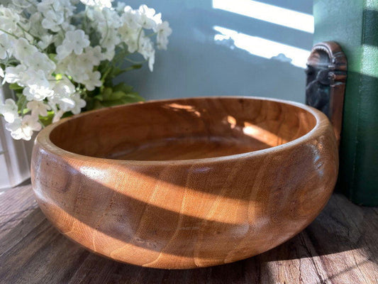 Vintage Turned Wood Bowl at Duckwells