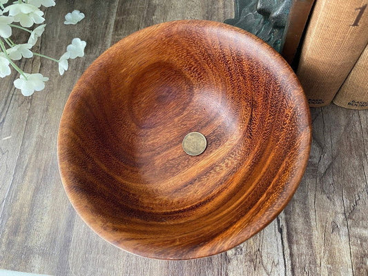 Vintage Turned Wood Small Bowl at Duckwells